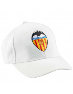 Gorra blanca con escudo Valencia CF juvenil y adulto