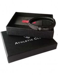Pulsera de piel Athletic Club negra y marrón juvenil y adulto
