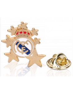Pin escudo metálico Real Madrid con estrellas