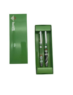 Set 2 bolígrafos metálicos Real Betis en caja de regalo