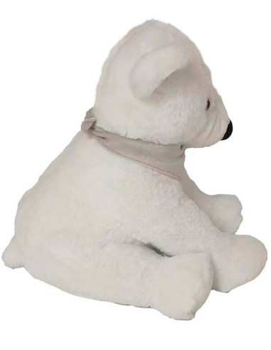 Peluche oso polar Real Madrid 30 cm vista de lado