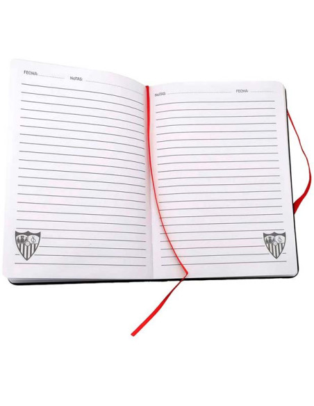 Set regalo agenda con bolígrafo Sevilla FC vista interior