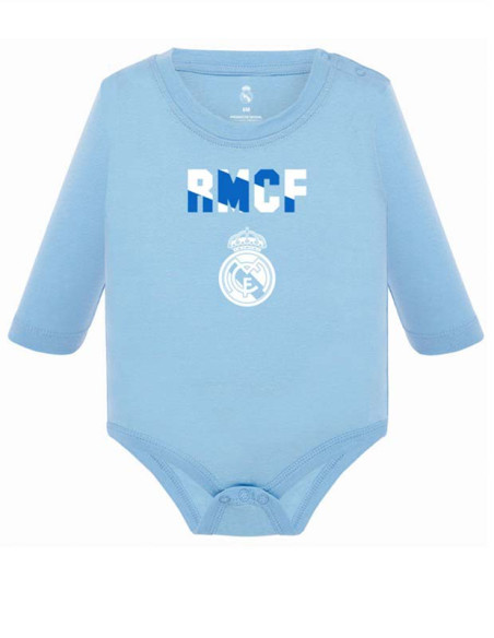 Body bebé Real Madrid manga larga azul