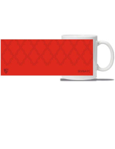 Taza de porcelana trama roja Sevilla FC en caja de regalo 2