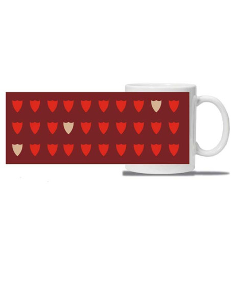 Taza porcelana Sevilla FC formato mini escudos caja regalo