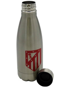 Botella de acero doble pared Atlético de Madrid plateada 2