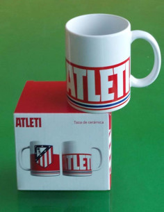 Taza de cerámica Atlético de Madrid en caja de regalo Atleti 2