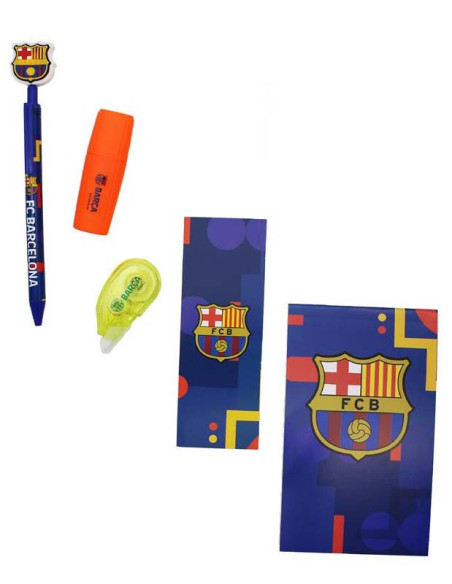 Set de papelería con bloc de notas FC Barcelona