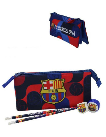 Pack papelería FC Barcelona con estuche triple