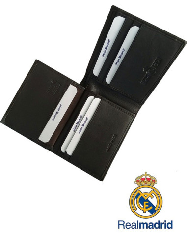 Billetero de piel Real Madrid con tarjetero y varios departamentos