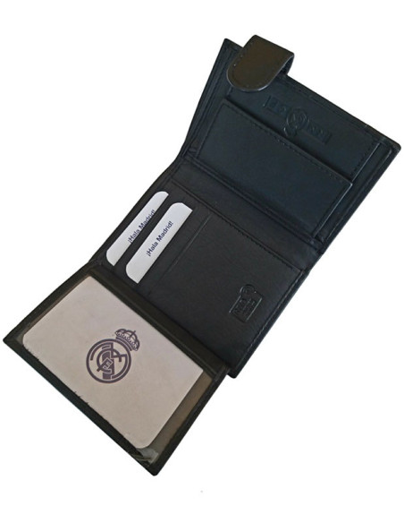 Cartera billetero de piel Real Madrid con broche
