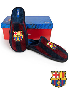 Zapatillas FC Barcelona de peluche caballero y señora