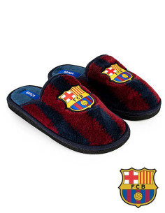 Zapatillas FC Barcelona de peluche caballero y señora 2
