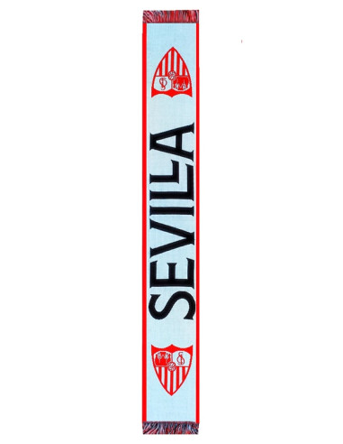 Bufanda blanca con escudos Sevilla FC