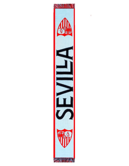Bufanda blanca con escudos Sevilla FC