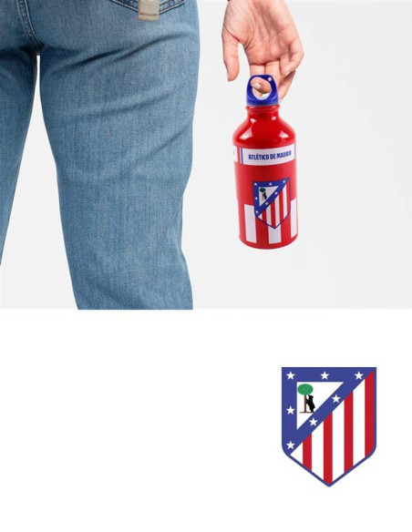 Botella de aluminio rojiblanca Atlético de Madrid 400 ml