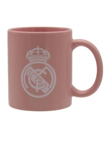 Taza cerámica Real Madrid de color rosa 330 ml