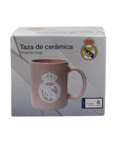 Taza cerámica Real Madrid de color rosa 330 ml 2
