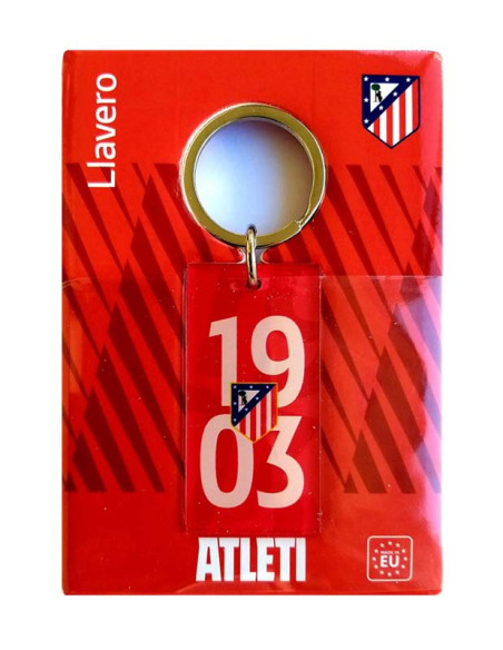 Llavero rectangular Atlético de Madrid 1903 metacrilato