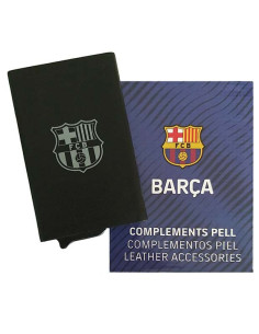 Tarjetero metálico automático FC Barcelona negro