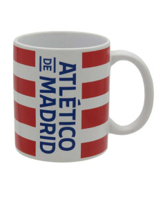 Atlético de Madrid taza cerámica rojiblanca con escudo 2