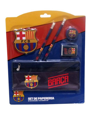 FC Barcelona set de papelería con porta todo escolar