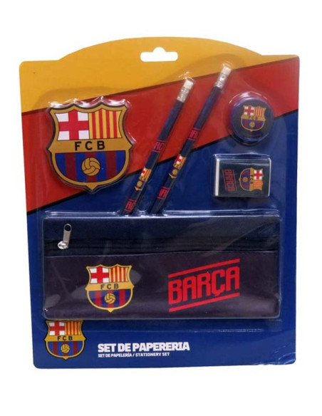 FC Barcelona set de papelería con porta todo escolar