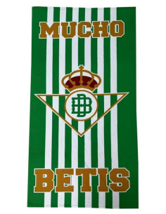 Toalla grande Real Betis Mucho Betis 180x90 cm.