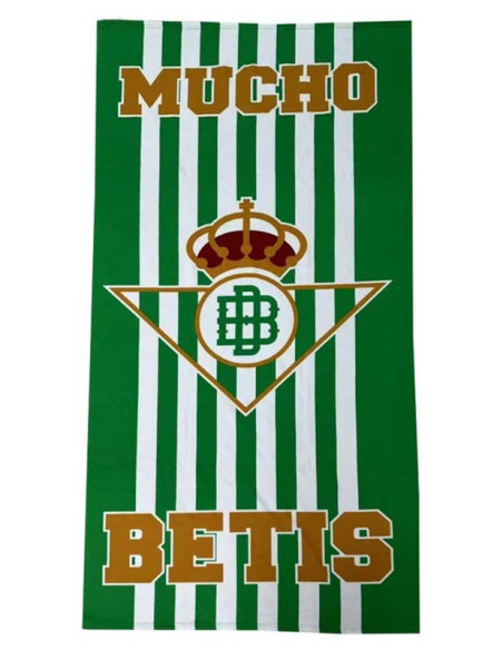 Toalla grande Real Betis Mucho Betis 180x90 cm.