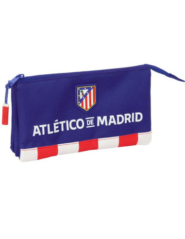 Estuche triple Atlético de Madrid azul rojiblanco