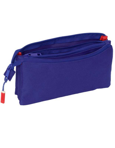 Estuche triple Atlético de Madrid azul rojiblanco
