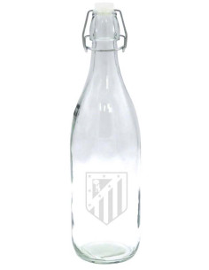 Botella de vidrio Atlético de Madrid capacidad 1 litro