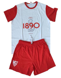 Sevilla FC pijama de verano adulto 100% algodón