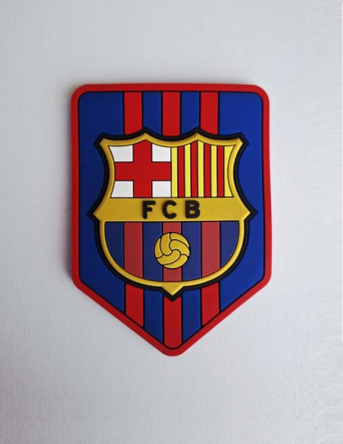Imán bandera escudo FC Barcelona con relieve 3D