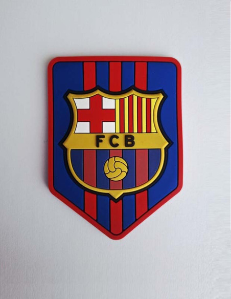 Imán bandera escudo FC Barcelona con relieve 3D