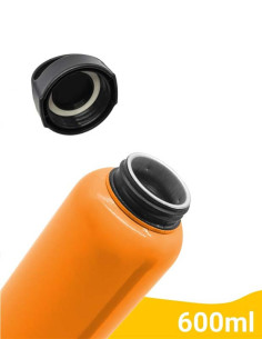 Real Madrid botella metálica naranja 600 ml. 2