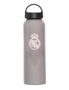 Real Madrid botella metálica gris 600 ml.