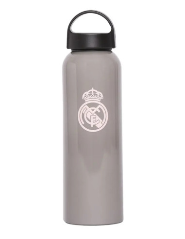 Real Madrid botella metálica gris 600 ml.