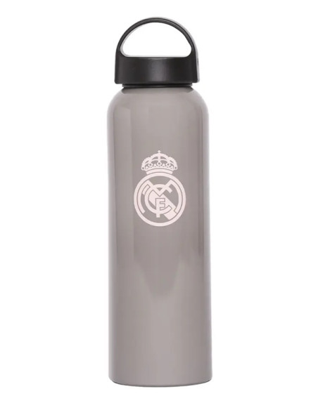 Real Madrid botella metálica gris 600 ml.