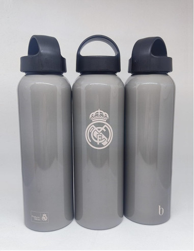 Real Madrid botella metálica gris 600 ml.
