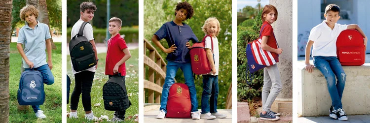 Mochilas infantiles Real Madrid, FC Barcelona, Atl&eacute;tico de Madrid