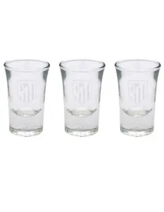 Atlético de Madrid Pack 3 vasos chupito de cristal