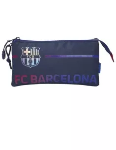 Estuche portatodo triple FC Barcelona 5 compartimentos