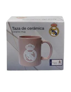 Taza cerámica Real Madrid de color rosa 330 ml 2